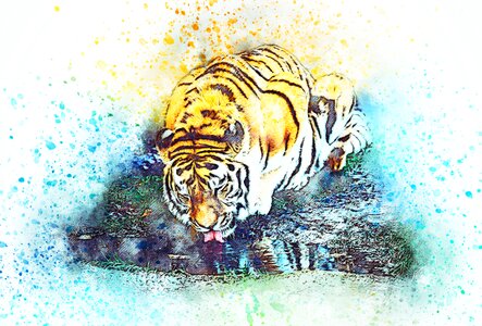 Art watercolor vintage