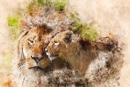 Art watercolor vintage