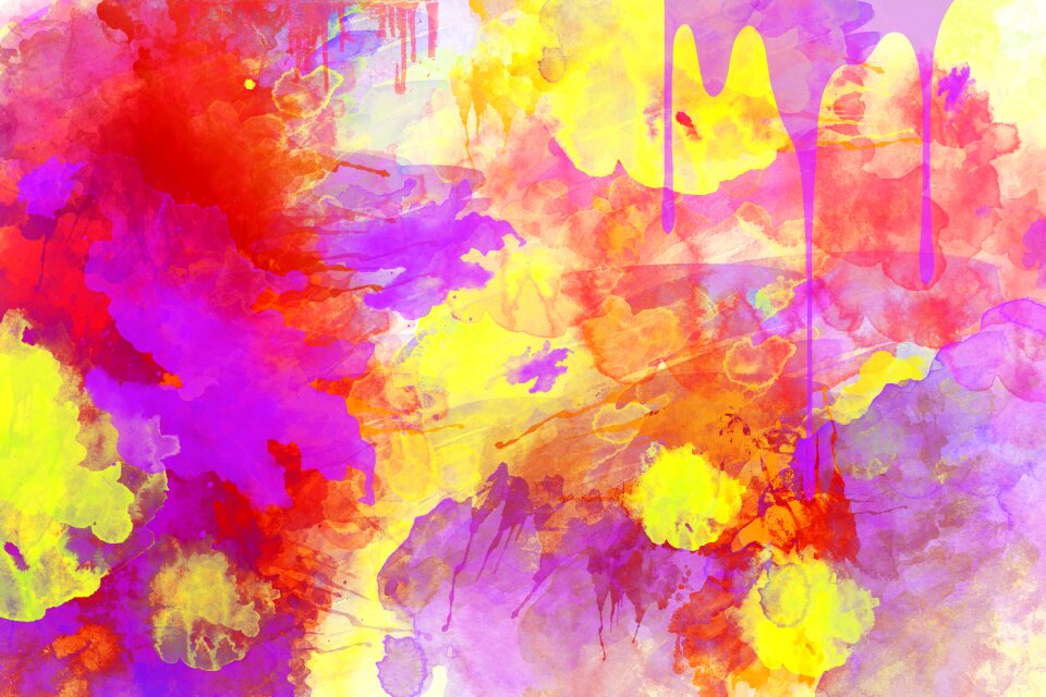 Watercolor vintage colorful
