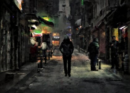 People city street