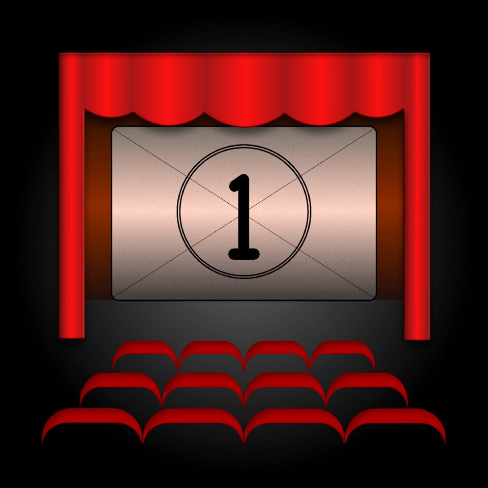 Logo curtain film release