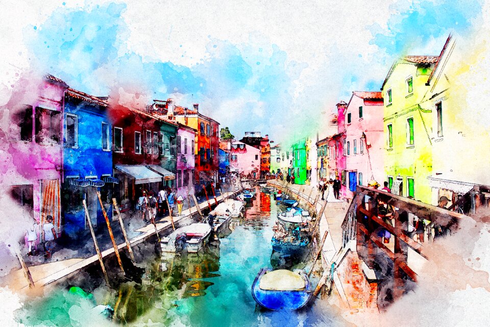 Art watercolor nature