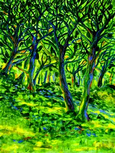 Acrylic painting fantasy magic
