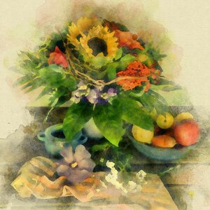 Vase fruit deco