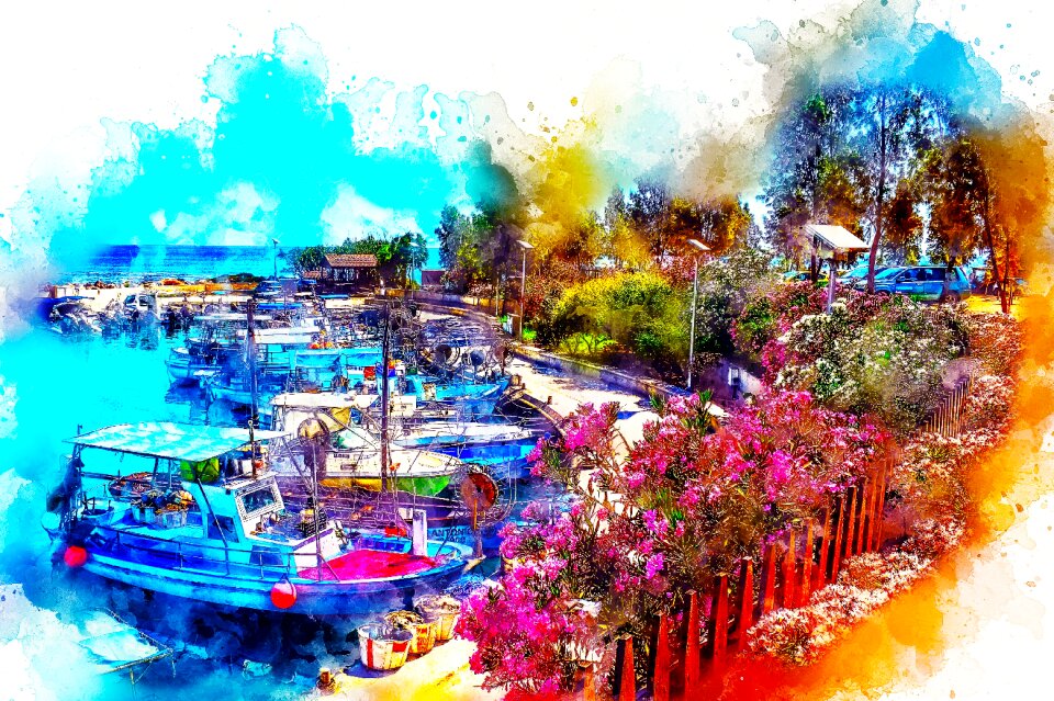Art watercolor nature