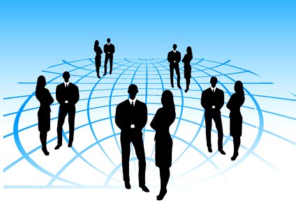 Networking pair woman