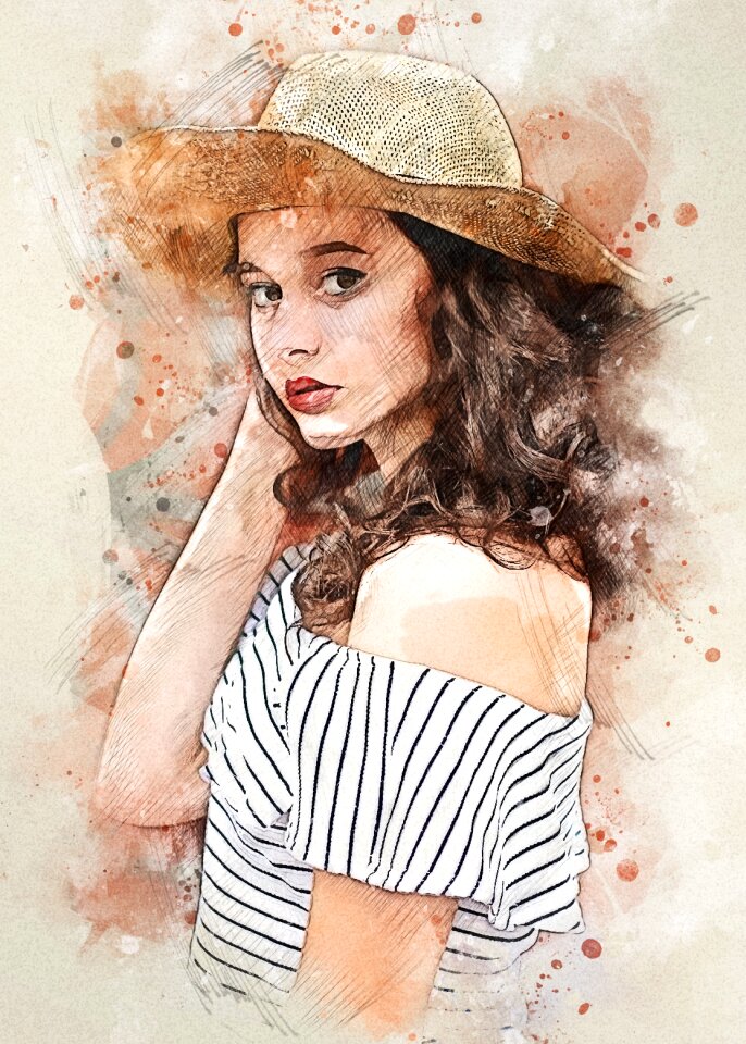 Model young portrait
