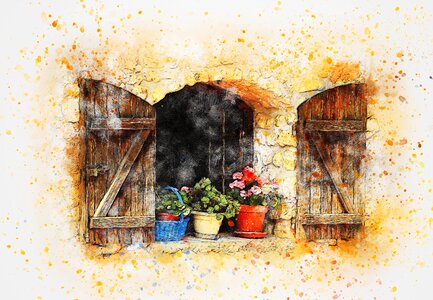 Art watercolor vintage