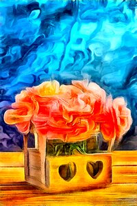 Texture rose basket