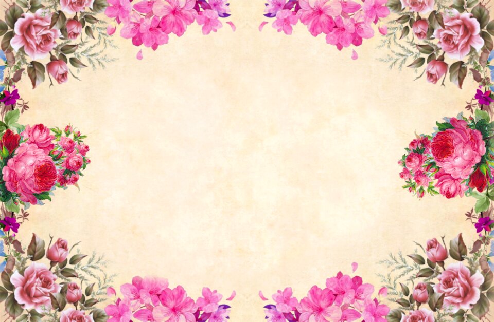 Paper vintage roses