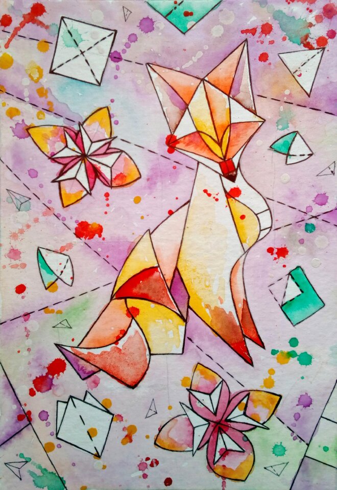 Chanterelle watercolor painting