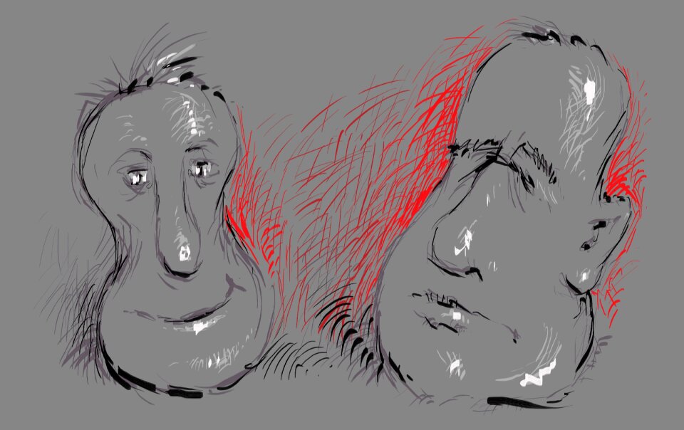 Gray emotions Free illustrations