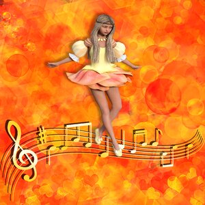 Fantasy musical notes background