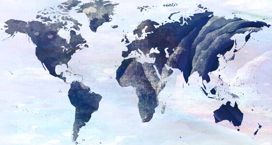 World international relief map