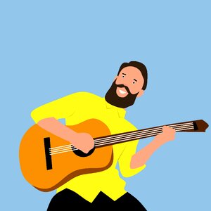 Acoustic guitarist instrument