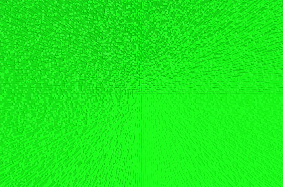 3d abstraction green