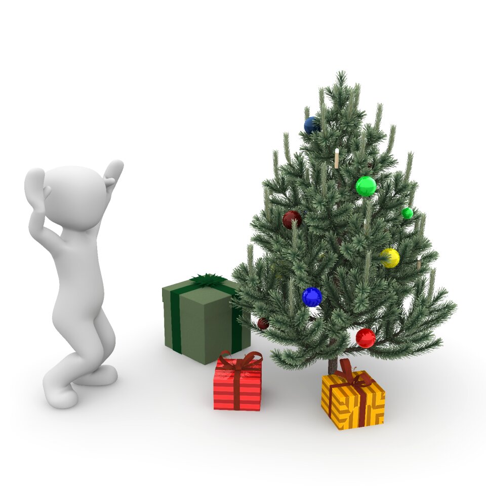 Packed gifts festive