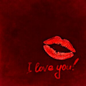 Kiss greeting card for you