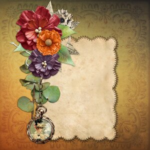 Frame ornament flower