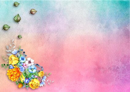 Colorful floral decorative