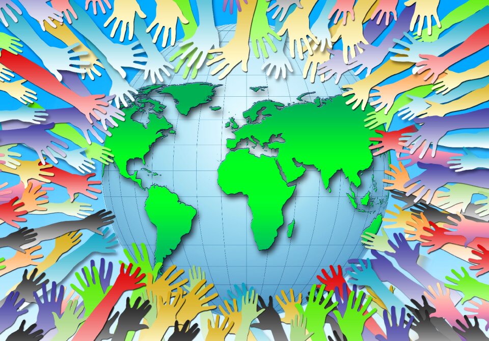 Continents globe international