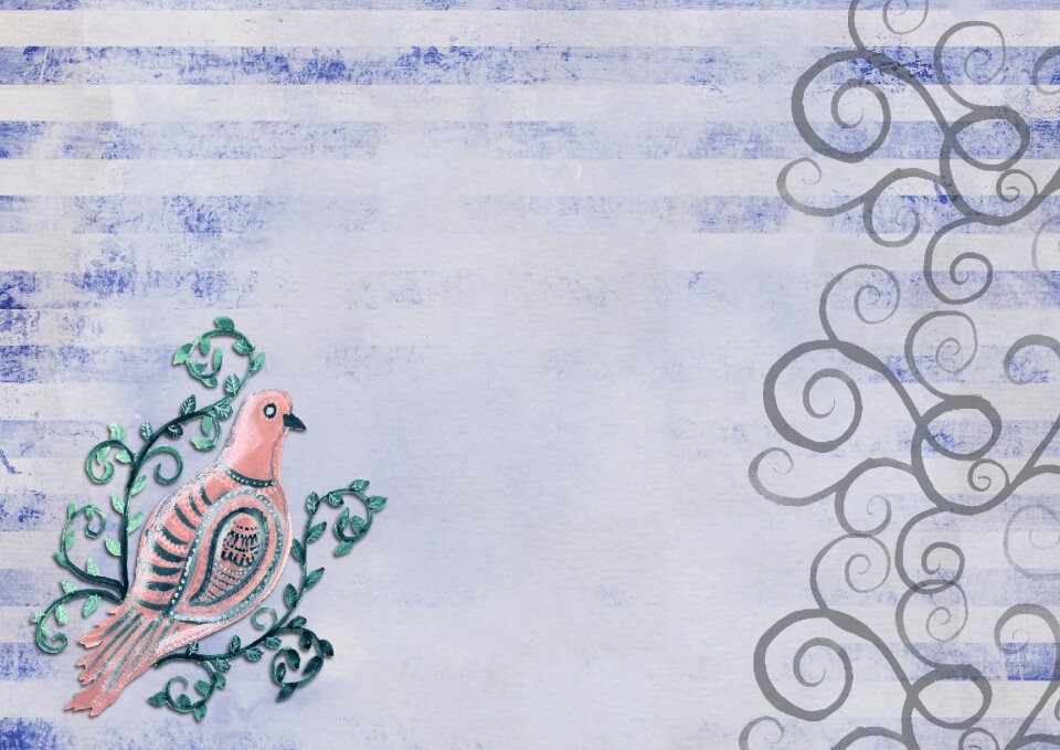 Bird backdrop decoration