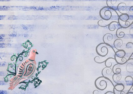 Bird backdrop decoration
