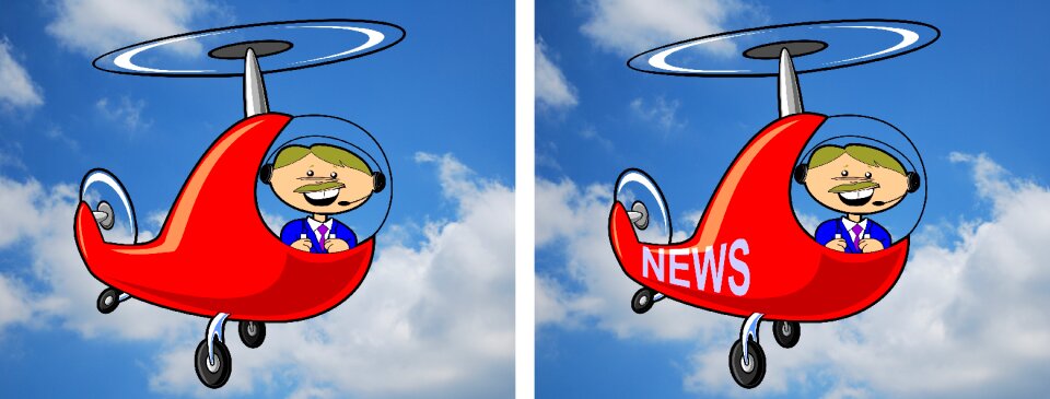 Clouds fly helicopter