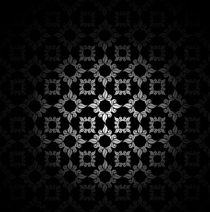 Baroque black and white pattern brown