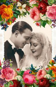 Post bride veil