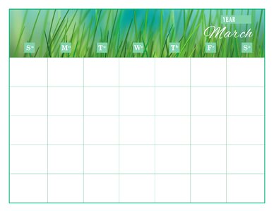 Mar schedule decorative