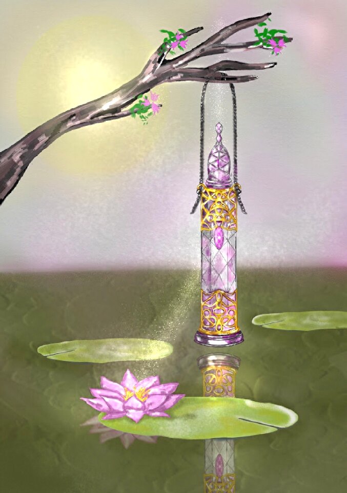 Pond lily pad lotus