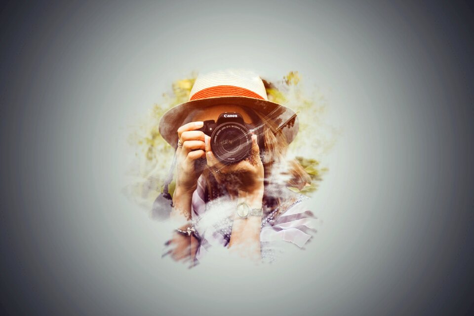 Girl professional dslr