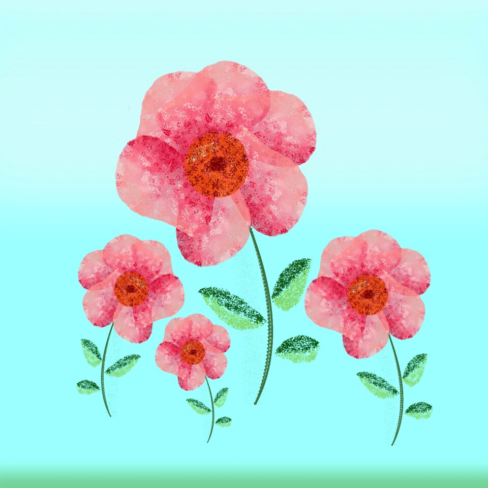 Cartoon flowers family of flower Free illustrations
