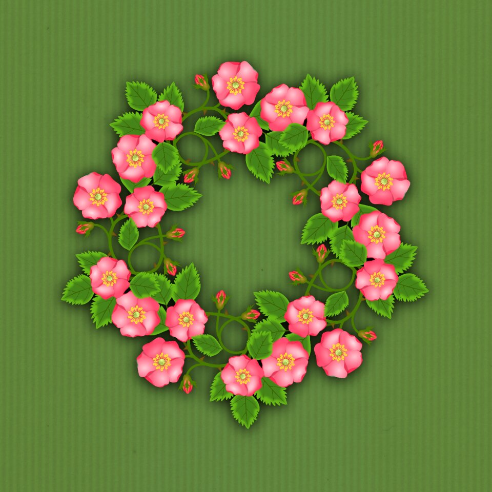 Romantic decoration floral wreath