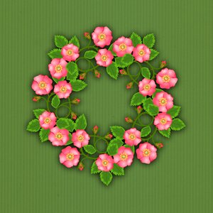Romantic decoration floral wreath
