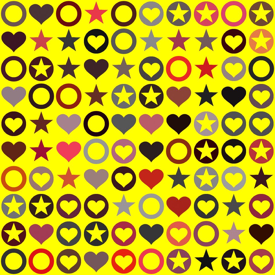 Seamless pattern heart shape pattern