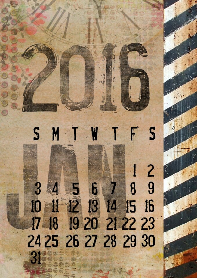 Grunge monthly day