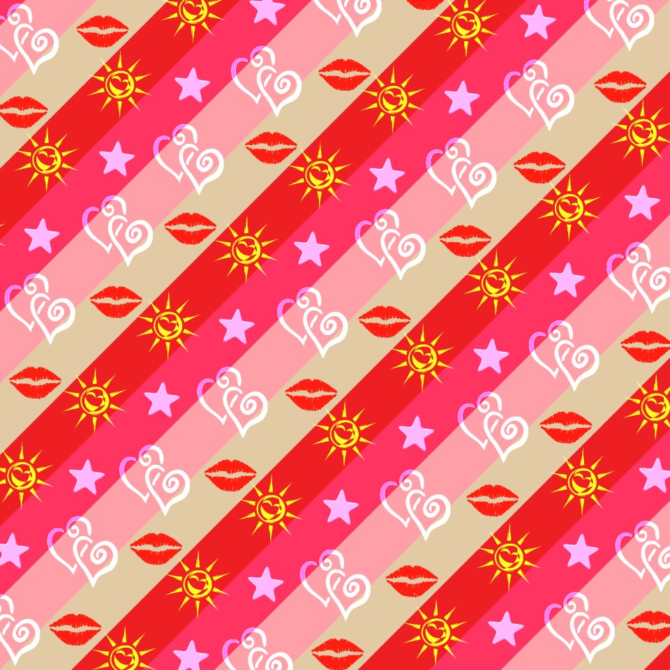 Sun stars hearts
