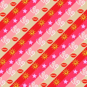 Sun stars hearts