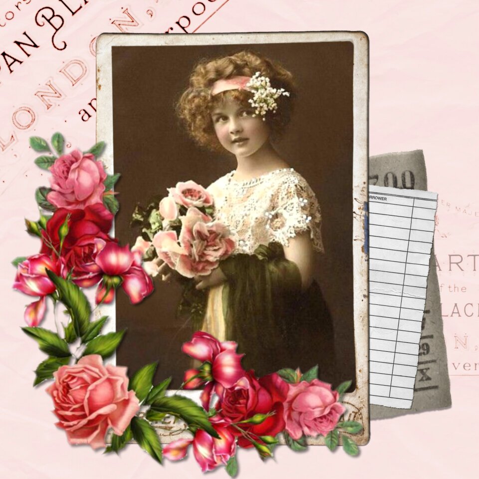 Collage roses rose bouquet