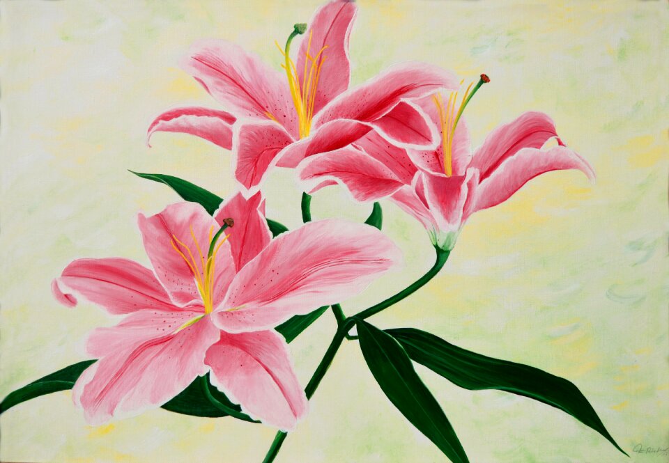 Art image on canvas painted