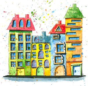 Houses drawing Free illustrations