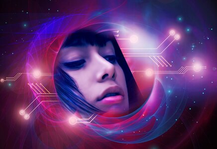 Light glow portrait