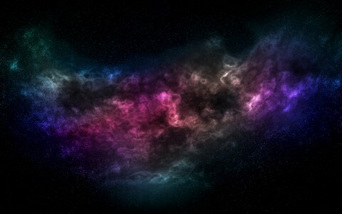 Blue nebula solar system