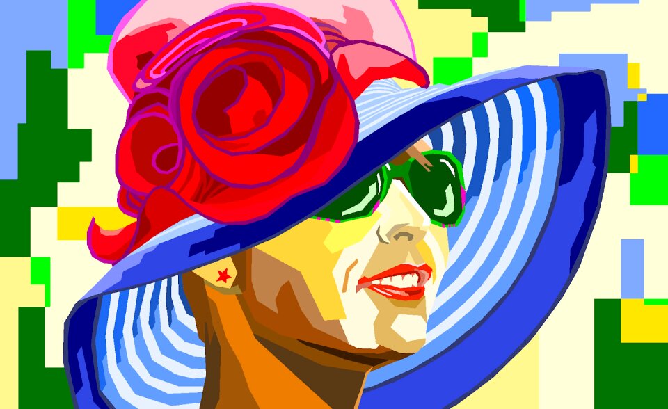 Hat colorful rose