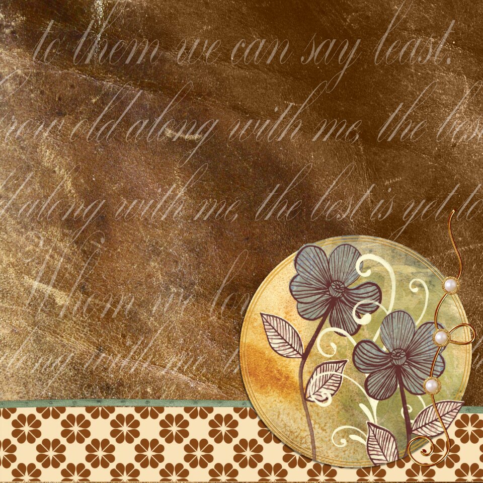 Calligraphy brown grunge