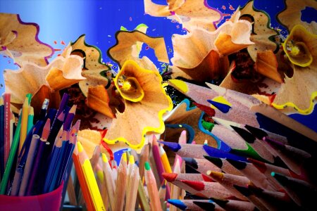 Wooden pegs colorful paint