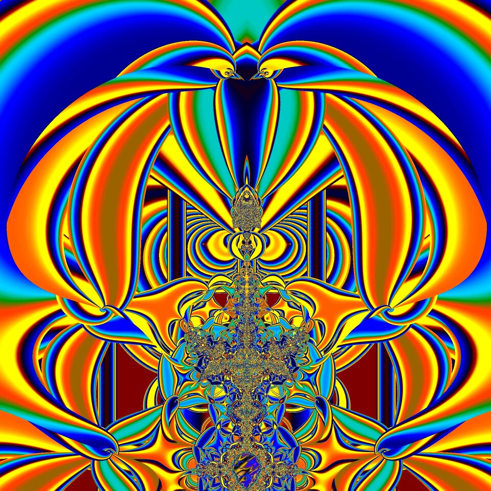 Digital art fractal colorful
