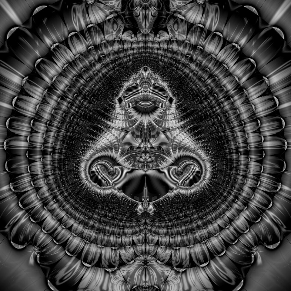 Digital art mystic black and white
